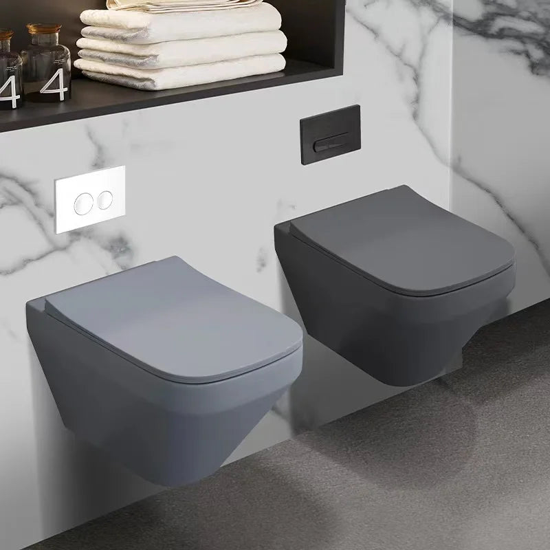 Sanitary Ware Matte Color Concealed Water tank Bathroom Floating Hanging Closet Wall Hung Toilet