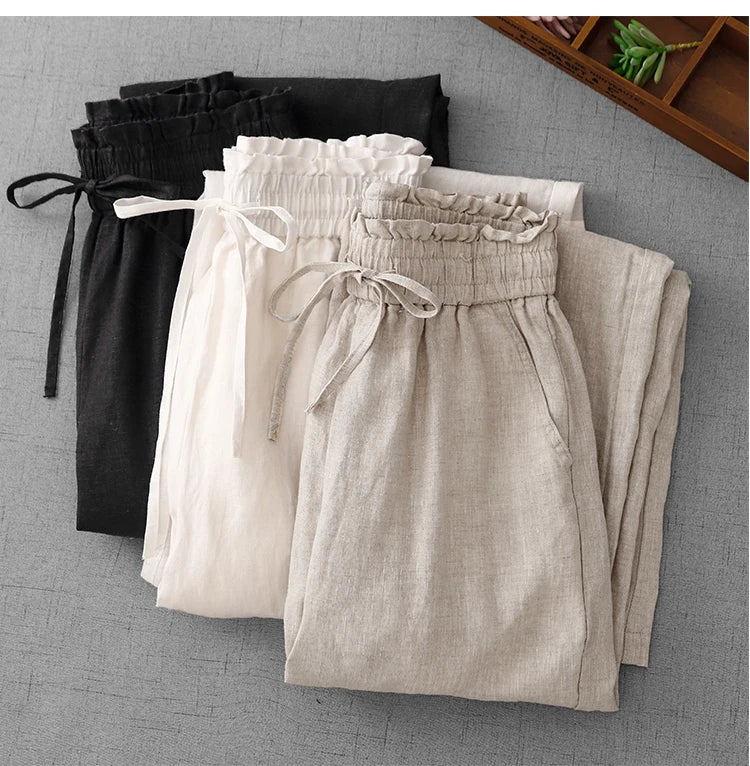 High Waist Wide Leg Pants Women's Thin Drapey Loose Casual Straight Long Trousers plus Size Comfortable Slimming Summer Pants