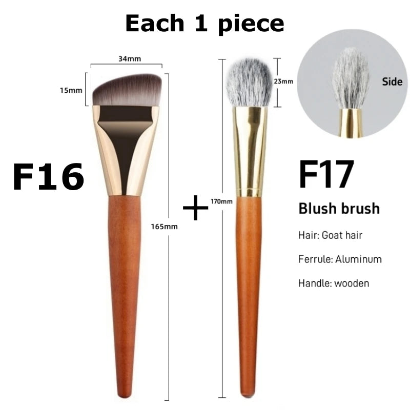 Ultra Thin Foundation Makeup Brushes Flat Top Angled professional Face Contour Make Up Brush