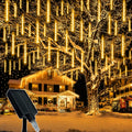Solar Falling Star Meteor Lights 30CM8Tubes-50CM8Tubes LED String IP54 Waterproof Warm White Blue Colorful 8 Modes Christmas LED