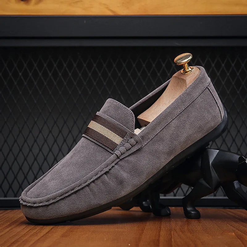Spring Men's Casual Shoes Suede Loafers For Men Moccasins High Quality Flats Male Walking Shoes comfortable Men's Driving Shoes
