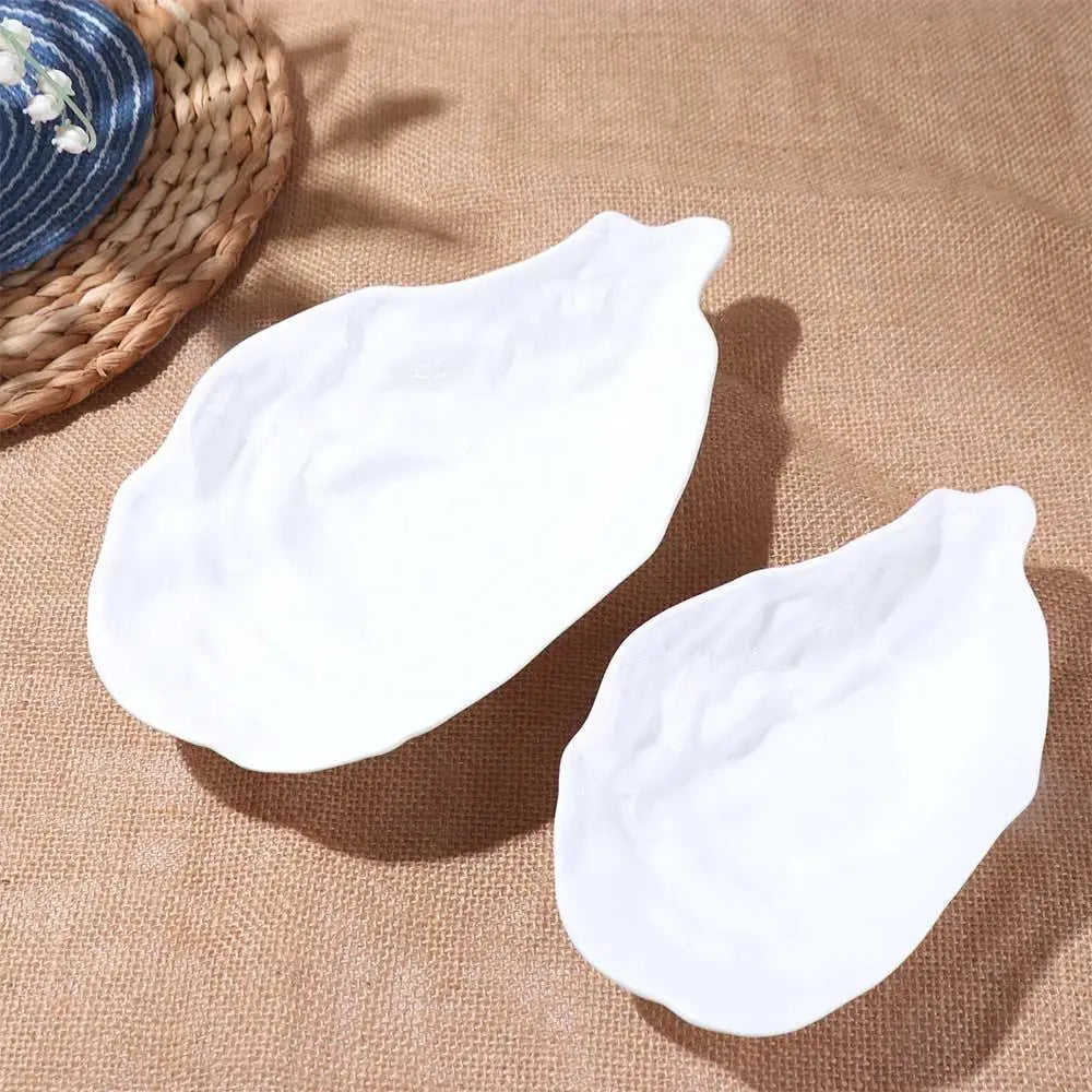 Kitchen Organizer Ceramic Sashimi Plate Creative Oyster Shell Shape Storage Dish Reusable Multi-Function Dessert Tray Festival