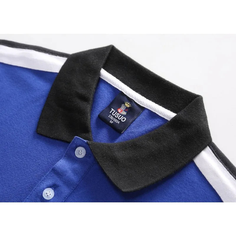 Plus Size 7XL 100% Cotton Summer Men's Polo Shirts Luxury Short Sleeve Contrast Color Letter Embroidery Simple Casual Male Tees