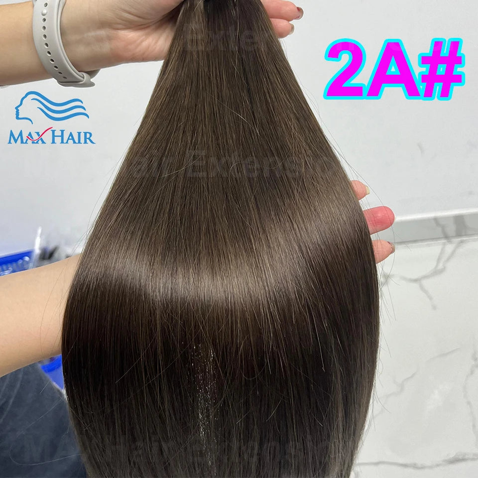 Remy Hair 1g/s 18-28 inch Real Remy Flat Tip Human Hair Extension Silky Straight Dark Brown Pre Bonded Keratin Fusion Hair