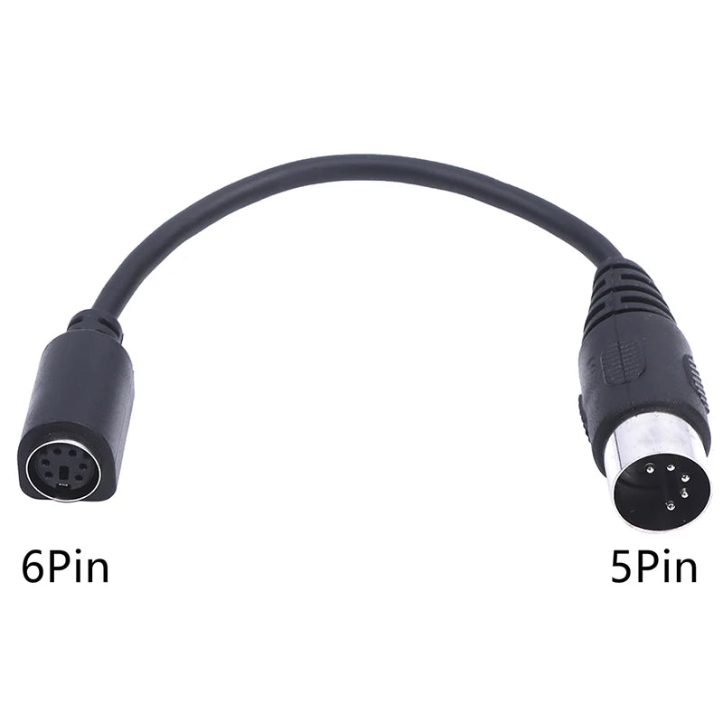 1PC PS/2 Keyboard To AT 5 Pin DIN MD 6-pin Female To DIN 5-pin Male Cable Ps2 Keyboard And Mouse Transmission Cable
