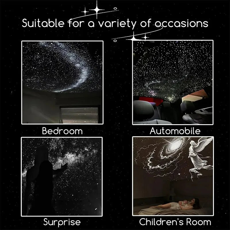 2-in-1 Mini Galaxy Star Projector Night Light – Starry Sky Ambient Lamp for Bedroom Sleep & Decoration