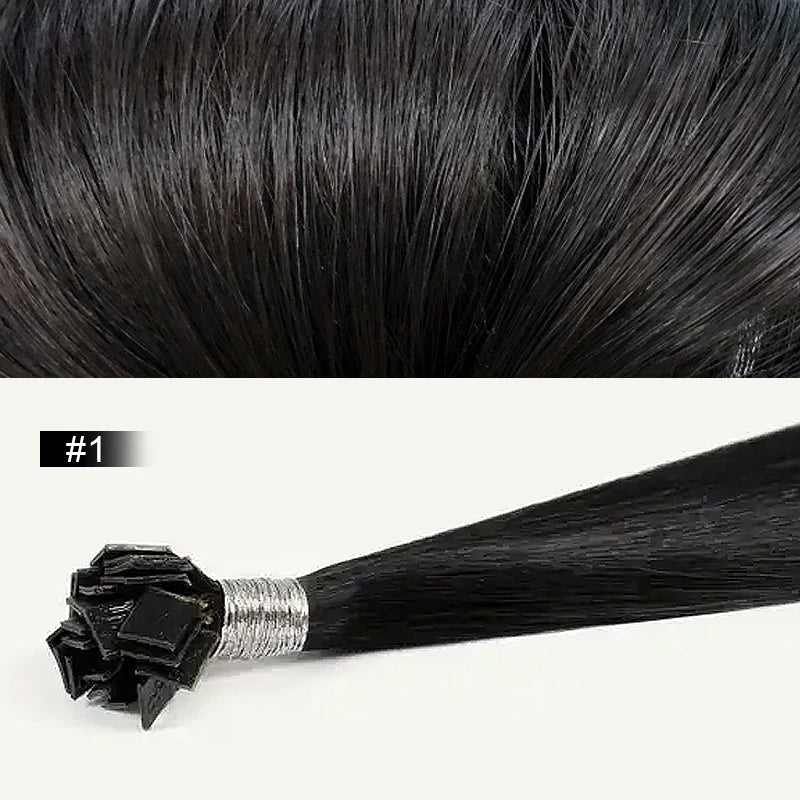 Remy Hair 1g/s 18-28 inch Real Remy Flat Tip Human Hair Extension Silky Straight Dark Brown Pre Bonded Keratin Fusion Hair