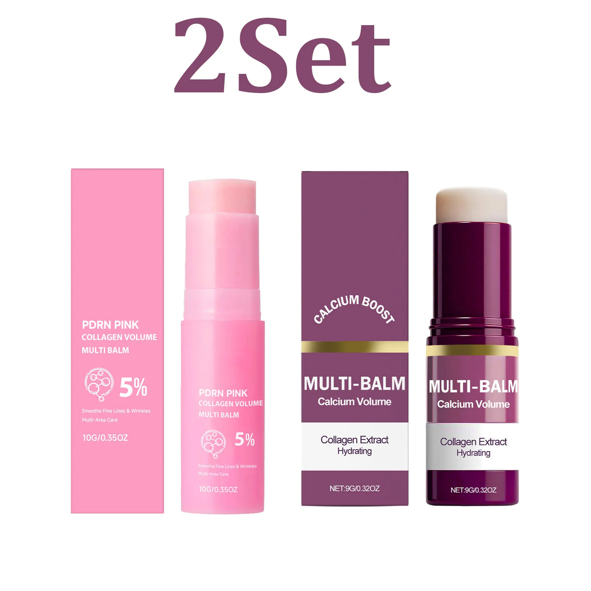 Moisturizing Balm Stick Collagen Hydrating Smoothing Nourishing Face Neck Care Silky Lightweight Portable Skincare Cream Stick