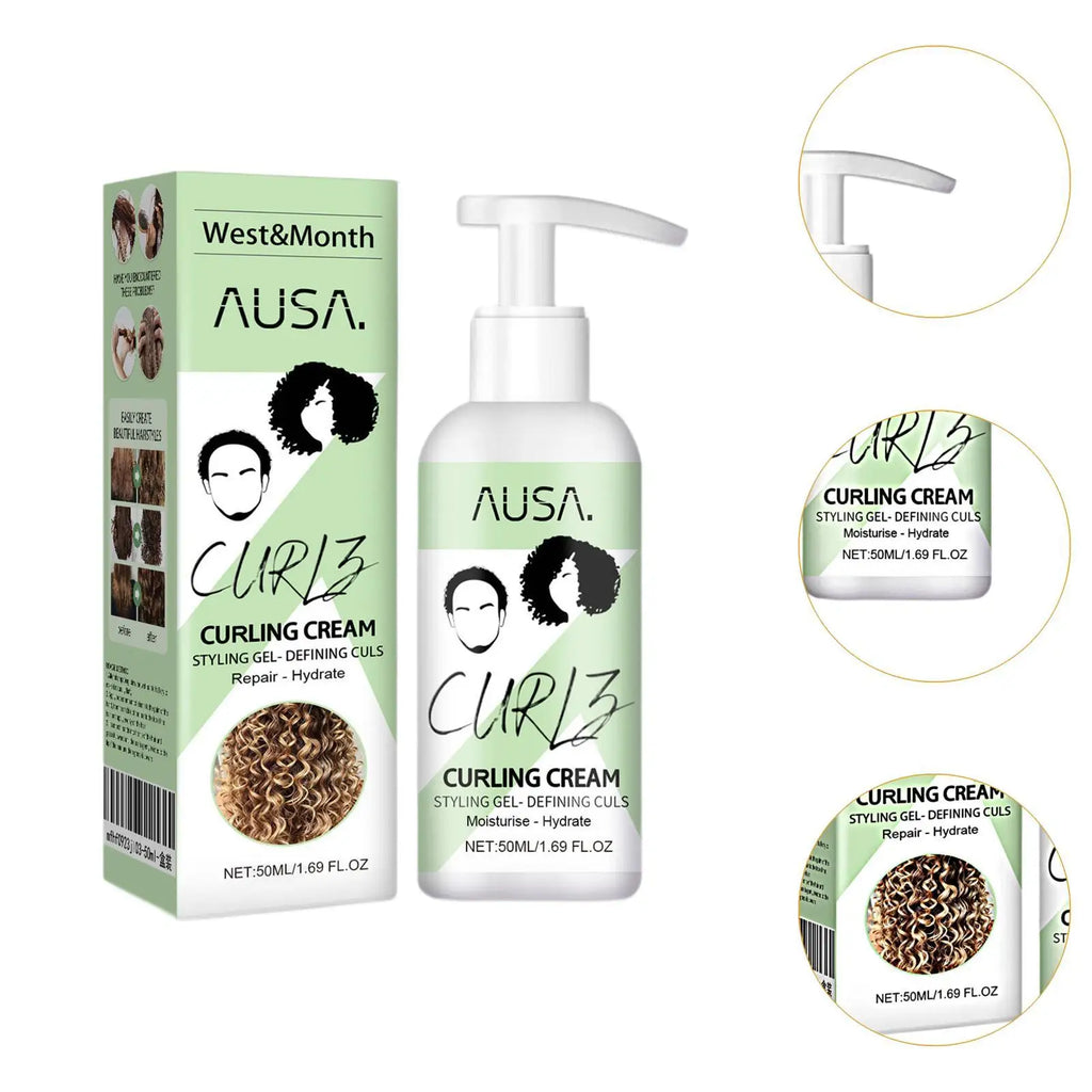 Moisturizing Curly Elastin Mousse 50ml Easy Application Hair Cream for Curly Hair Care Styling