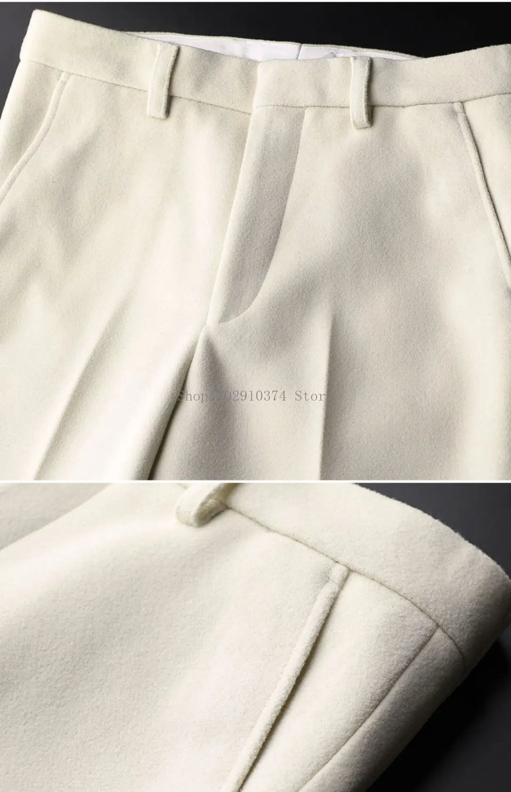 High Quality 2023 Autumn Winter New Men's Suit Pants Fashion Business Casual Woolen Suit Pants Male Straight Formal Trousers