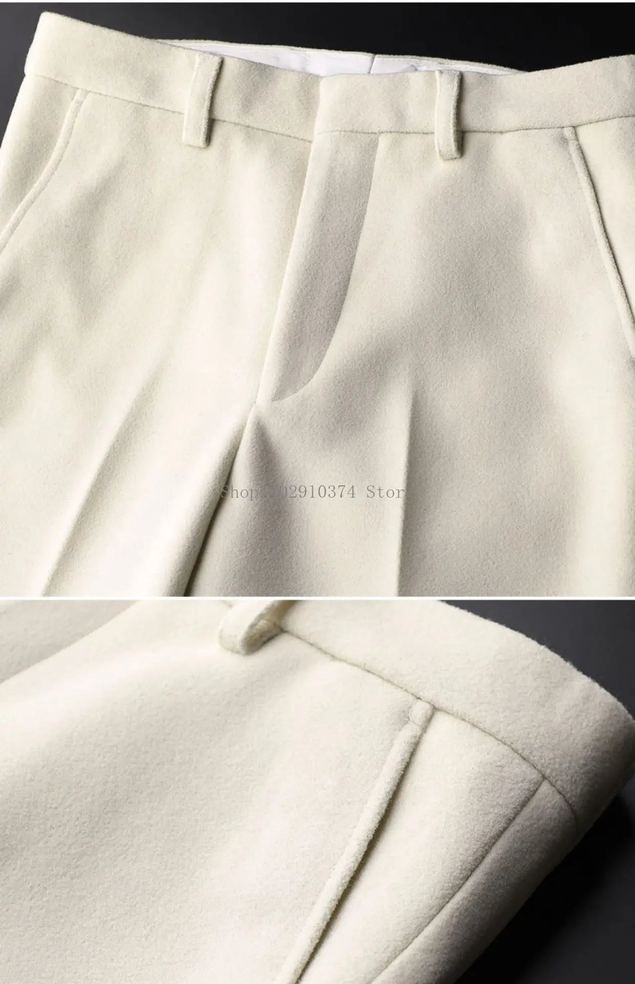 High Quality 2023 Autumn Winter New Men's Suit Pants Fashion Business Casual Woolen Suit Pants Male Straight Formal Trousers