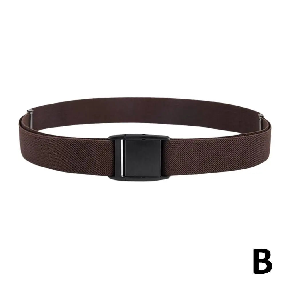 Unisex Invisible Elastic Stretch Belt No Show Flat Buckle Waistband for Jeans Dresses Men Women Adjustable Comfort Casual Belts