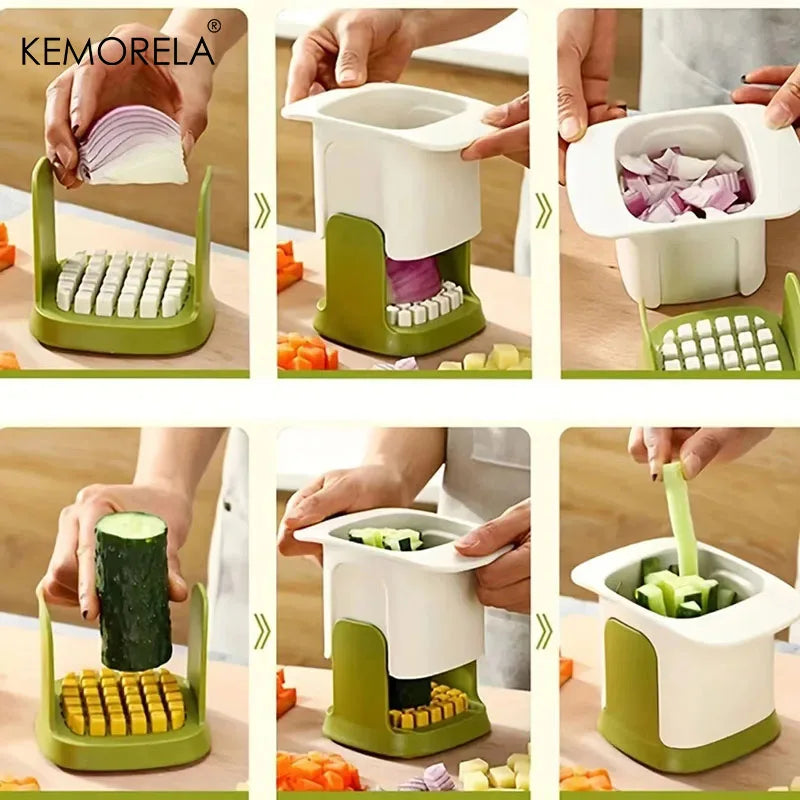 1PCS Multifunctional Vegetable Chopper Onion Dicer French Fries Cutter Kitchen Cucumber Potato Slicer - Essential Kitchen Tool