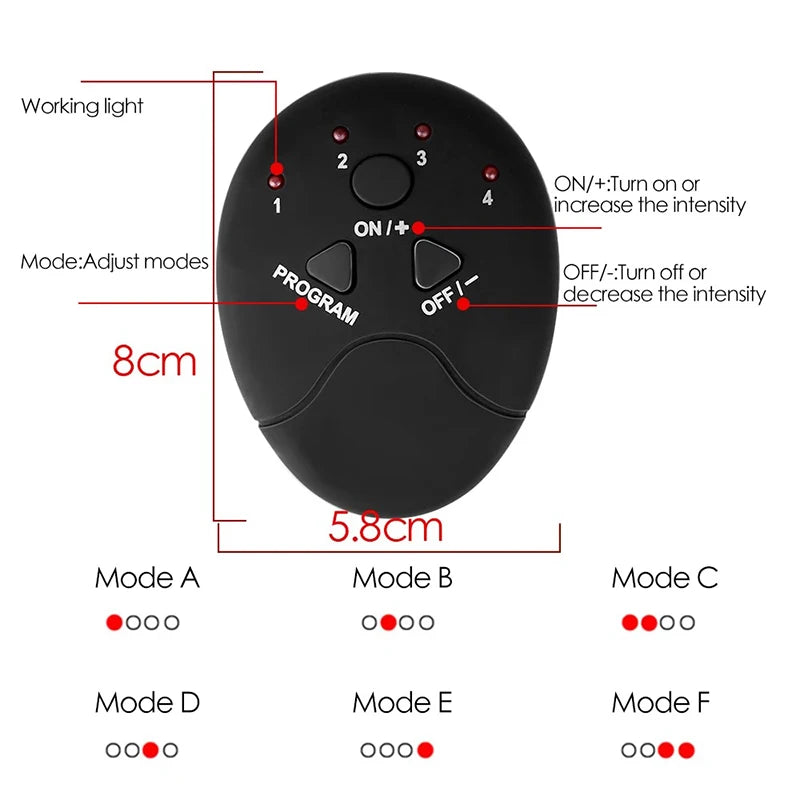 Portable Rechargeable EMS Muscle Stimulator Smart Electric Fitness Abdominal Training Stickers Body Shaping Slimming Massager