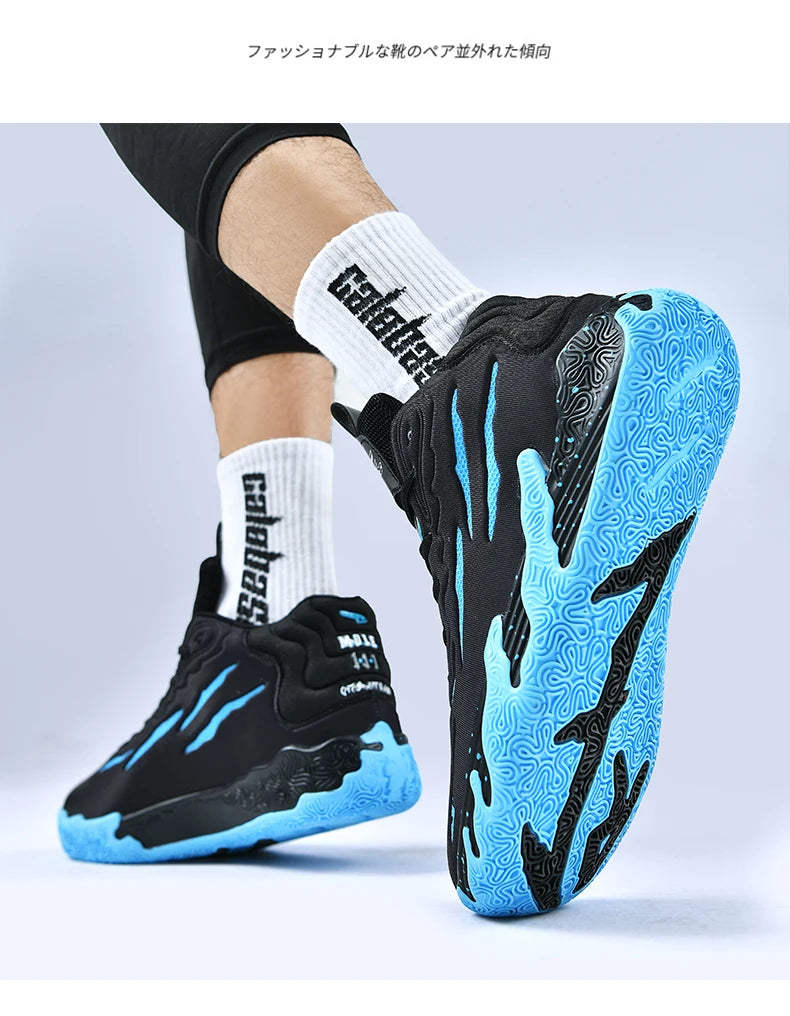 Men Basketball Shoes Field Training High-top Comfortable Non-slip Sports Footwear Luxury Lace-up Flat Sneaker for Men Traf Homme