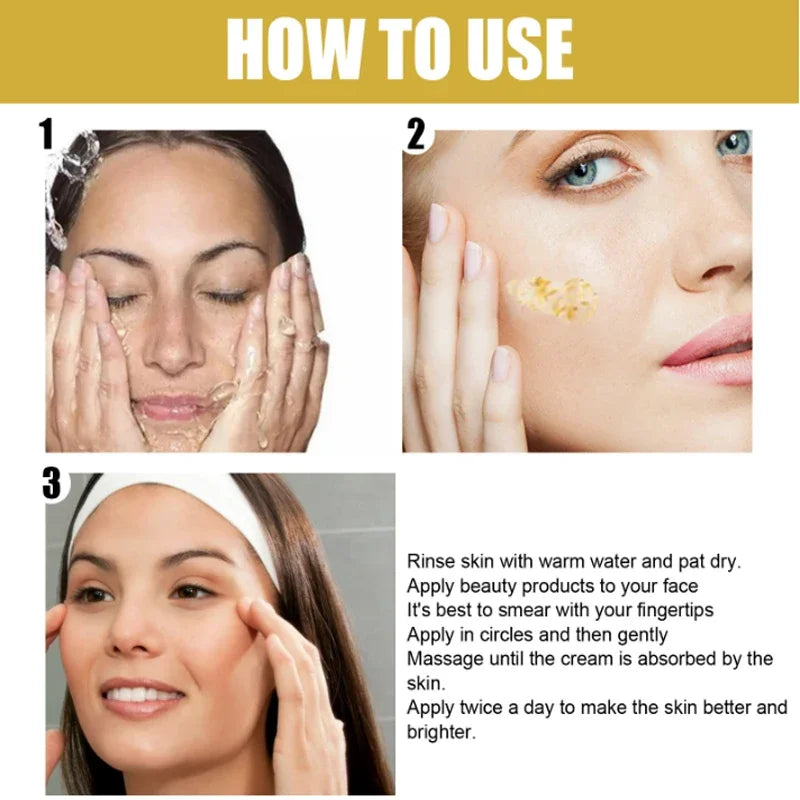24K Gold Face Serum Fade Dark Circles Fine Line Anti Aging Cream Smoothing Nourishes Firming Lifting Brighten Skin Care Essence