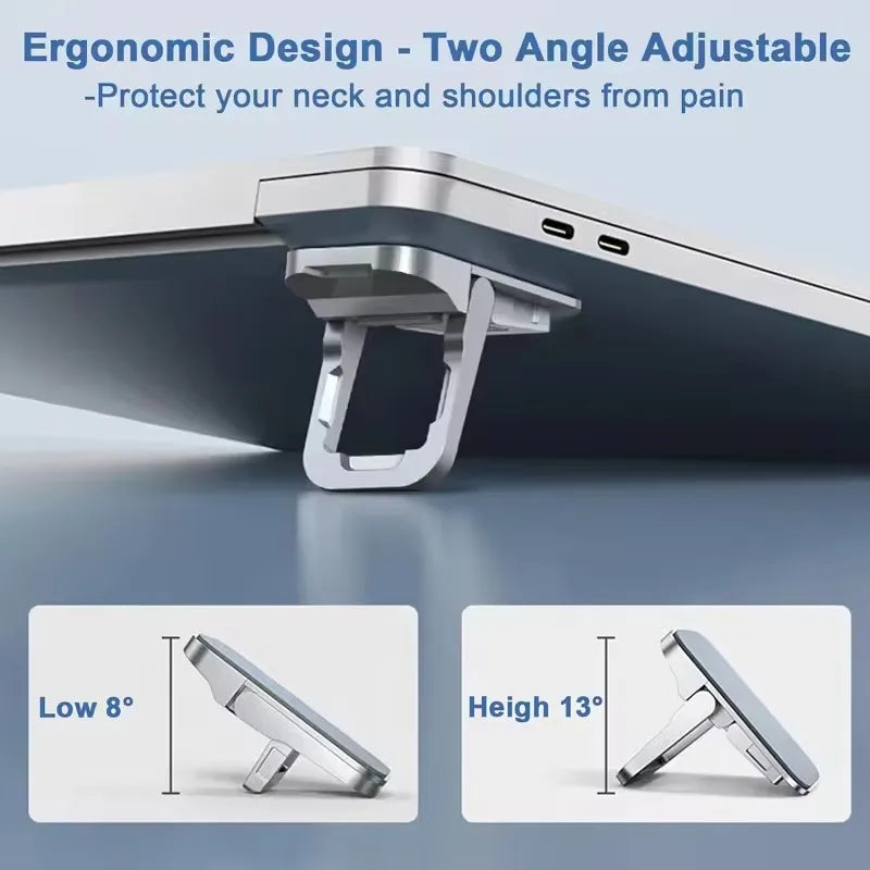 2/4pcs Portable Zinc Alloy Laptop Support Stand With 2 Adjustable Angles Foldable Invisible Laptop Riser For Macbook Notebook