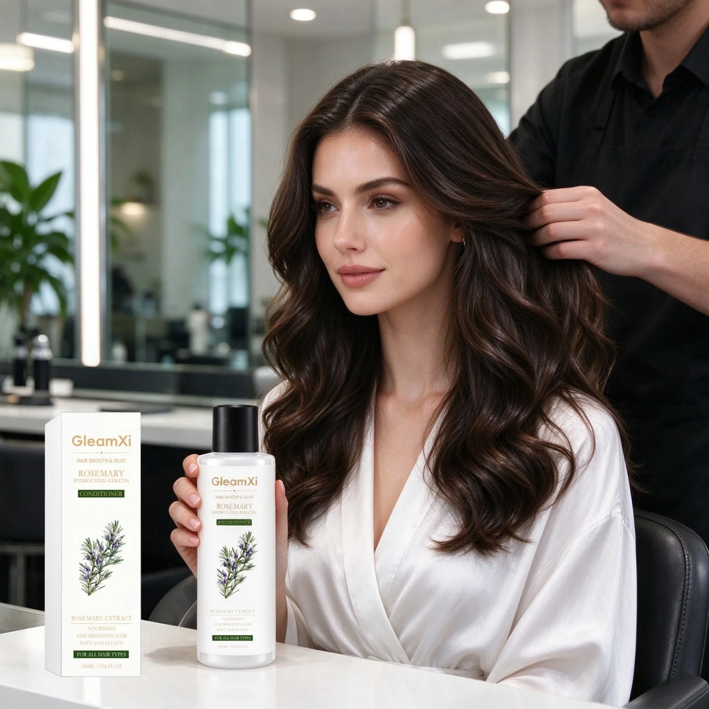 GleamXi Rosemary Hair Hydrolyzed Keratin Conditioner Anti Frizz Repair Split Ends Nourish Dry Damage Hair Smoothing Conditioner