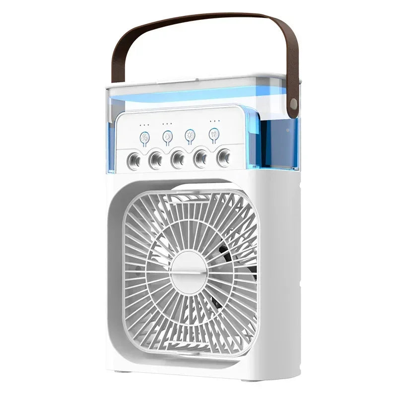Fan Portable Air Cooler Conditioner Humidifier with Water Tank Quite Mist Water Spray Fan for Home Room Camping Car Office