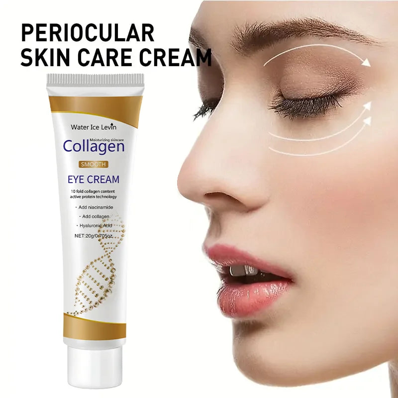 Collagen Eye Cream with Niacinamide & Hyaluronic Acid, 10X Collagen, Moisturizes & Firms for Smooth, Gentle Under-Eye Care