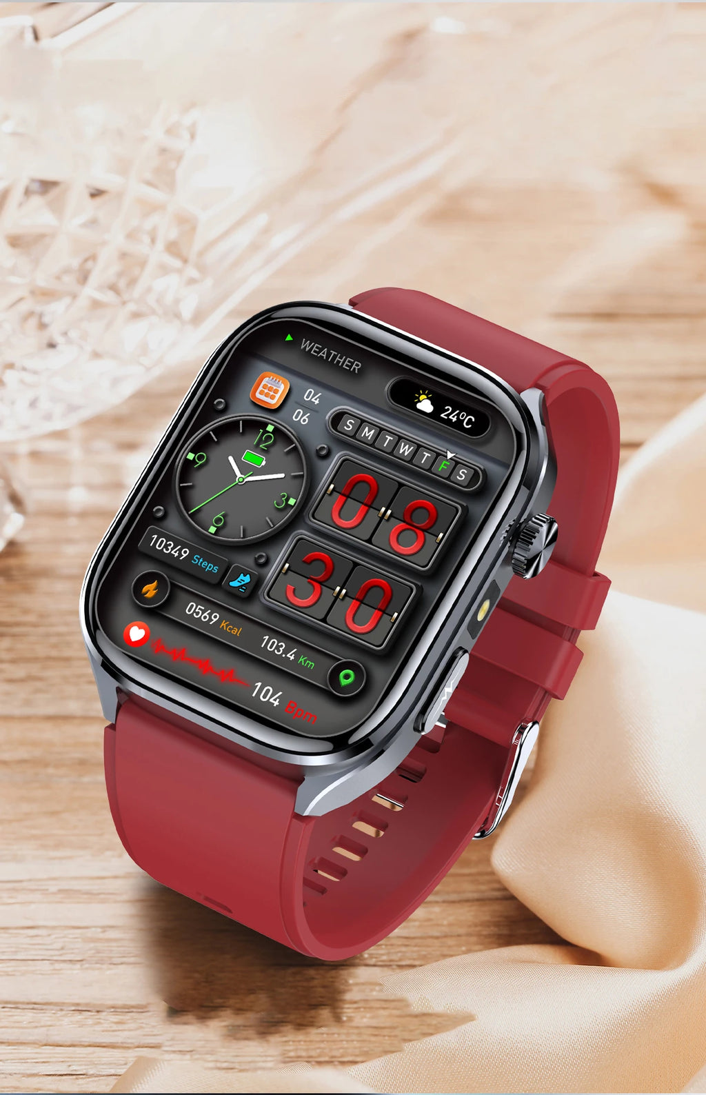 2026 New AI-Diagnosis Care Smartwatch Accurate ECG Uric Acid Lipids Blood Pressure Body Fat IP68 Waterproof Fitness Smartwatch