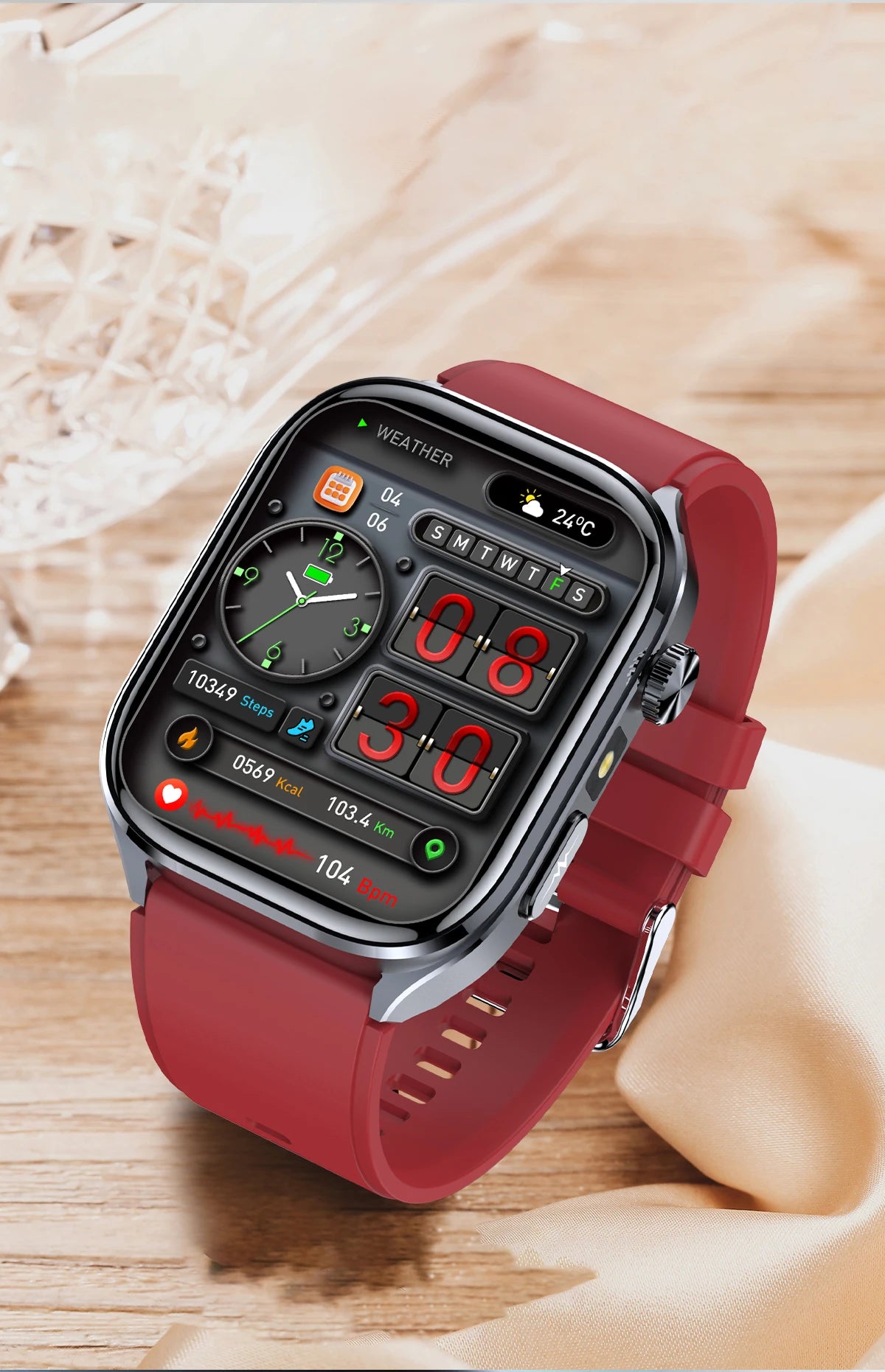 2026 New AI-Diagnosis Care Smartwatch Accurate ECG Uric Acid Lipids Blood Pressure Body Fat IP68 Waterproof Fitness Smartwatch