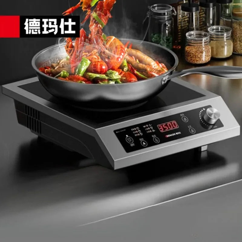 Commercial induction cooktop, high power 3500W, suitable for stir-frying, large pot cooking and general cooking