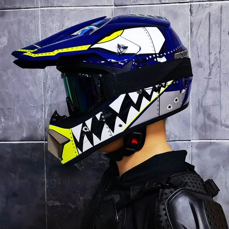 Off-road electric vehicle helmet, rally helmet, go-kart riding helmet, downhill full helmet, suitable for both men and women