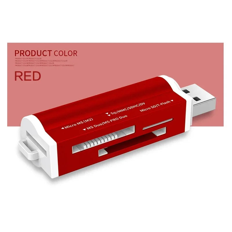High Speed USB 2 0 Card Reader for Micro SD SDHC TF MMC MS PRO DUO M2 Memory Stick All in One Multi Slot Adapter for PC Laptop