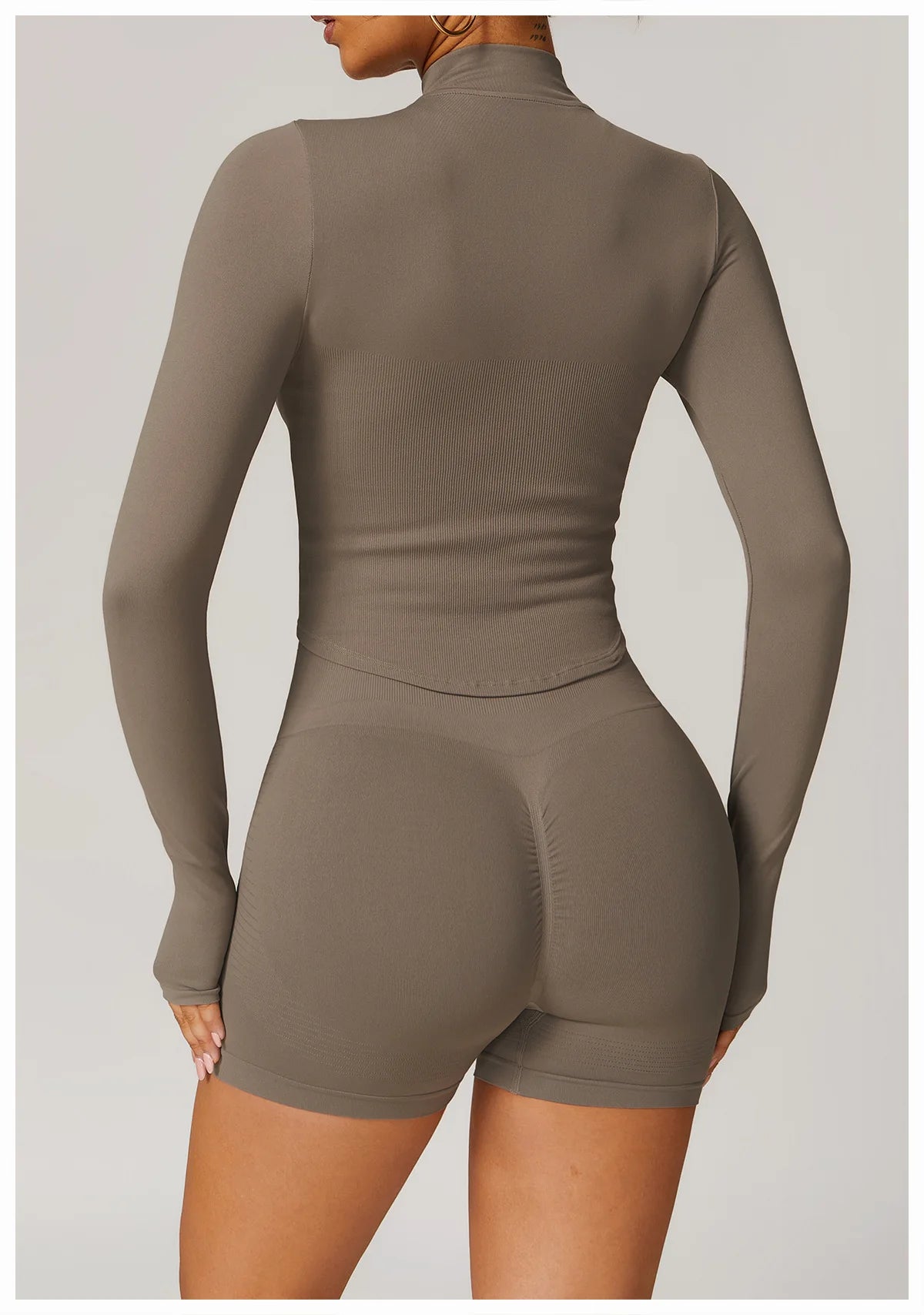 Zipper Yoga Shirts For Women Long Sleeve Seamless Fitness Running Gym Jacket Workout Dry Fit Breathable High Elastic Sports Top
