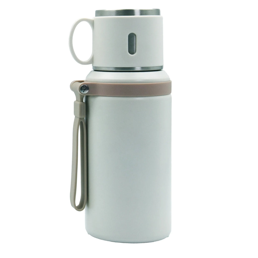 Premium Travel Coffee Mug Stainless Steel Double-Wall Leak-Proof 600ml Thermos Bottle for Office Business Style Tea & Coffee