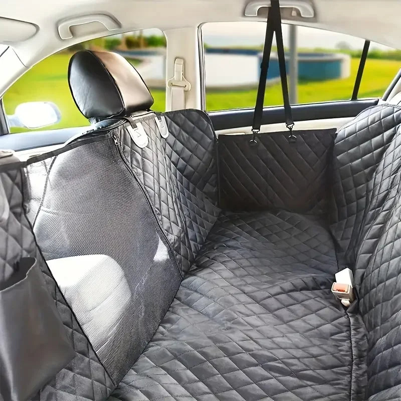 Dog Seat Cover for Back Seat, 100% Waterproof Dog Car Seat Covers with Mesh Window, Scratch Prevent Antinslip Dog Car Hammock, C