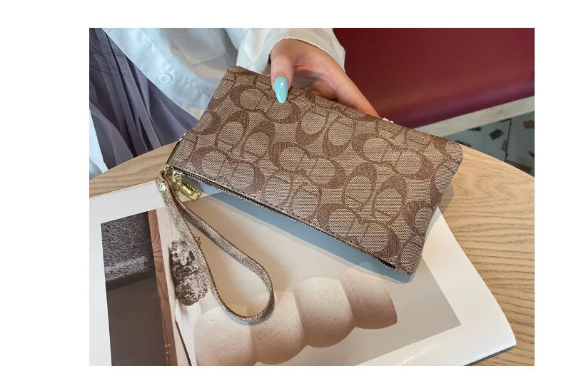 New Zipper Long Wallet For Women & Men, Multi Card Slot Billfold Purse, Wristlet Clutch Card Holder Coin Pocket Money Storage Ha