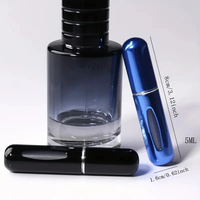 5Pcs 5ml Spray Scent Pump Perfume Bottle Refillable Spray Atomizer Bottle Mini Travel Empty Cosmetic Containers