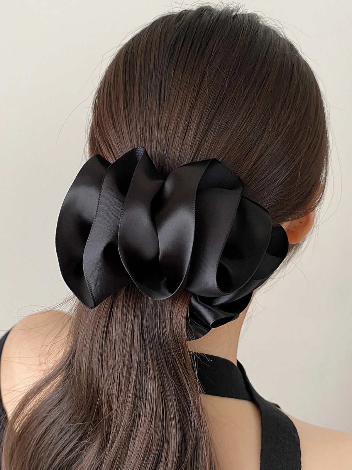 Lystrfac New Banana Clip Bow Hair Clips for Women Girls Back Head Double Layer Hairpin Horsetail clip Fashion Hair Accessories