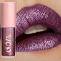 8 Colors Metallic Shimmer Lip Glaze Glitter Liquid Lipstick High Pigmented Lip Tint Lip Gloss Korean Makeup Gifts Lip Oil