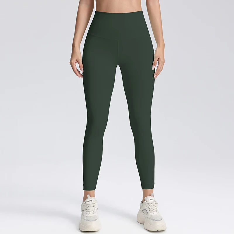 High Waisted Compression Leggings Hip Lifting Yoga Pants Women's Sports and Fitness Tight Cropped Pants