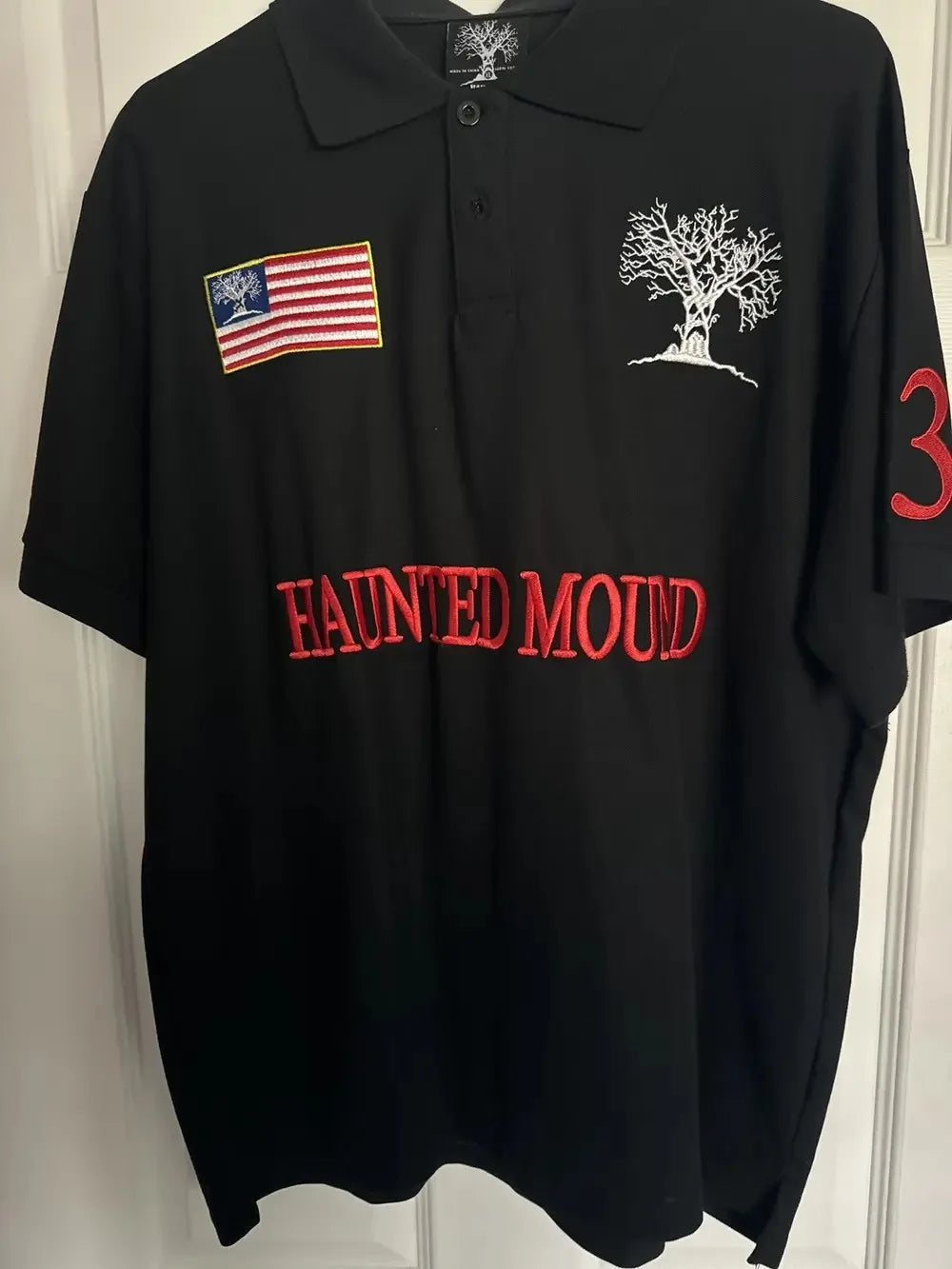 American Flag Tear Patchwork Retro Old Short Sleeve Polo Shirt Y2k Loose Boy Hip Hop Embroidery Clother Top Cotton Men Clothing