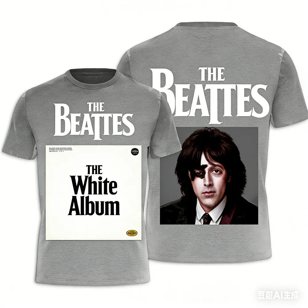 Rock band T-shirt Summer men's women's T-shirts The Beatles printed T-shirt Hip hop round neck T-shirt Breathable sports T-shirt