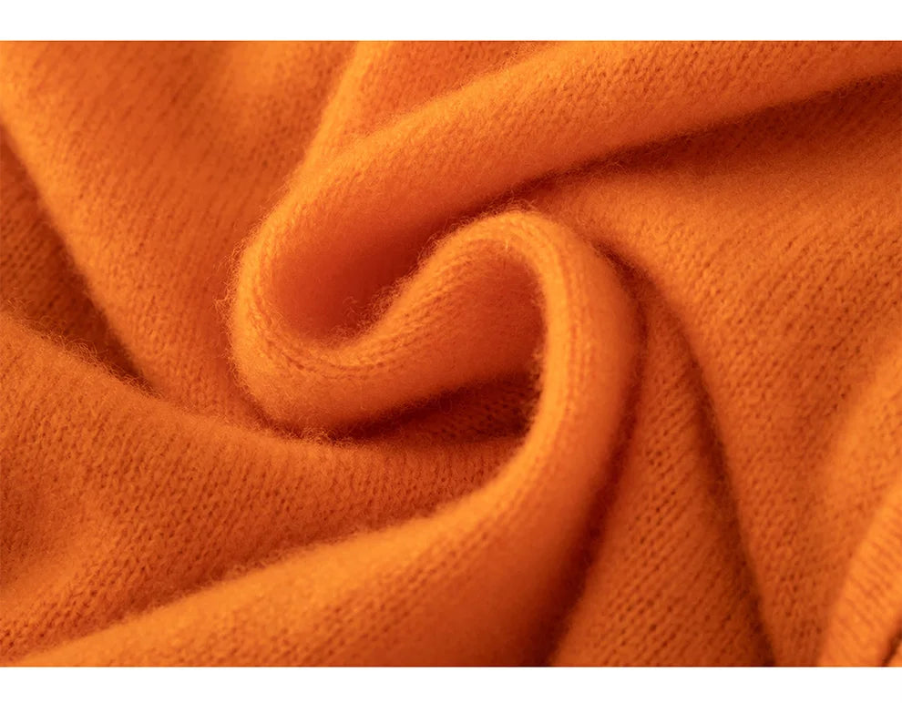 Double-Sided Cashmere Hooded Cardigan For Men Autumn And Winter Wearing Sweater Thickened Pure Wool Knitted Loose Zipper Coat