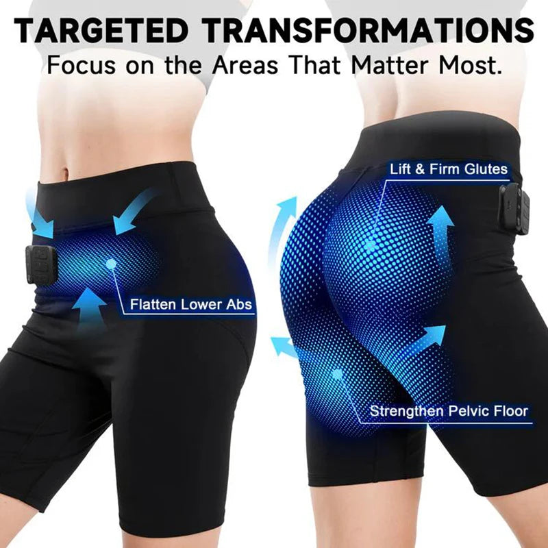 EMS Workout Shorts Electric Muscle Stimulator Yoga & Fitness Pants for Glutes Abdomen Pelvic Floor Training Body Sculpting Wear