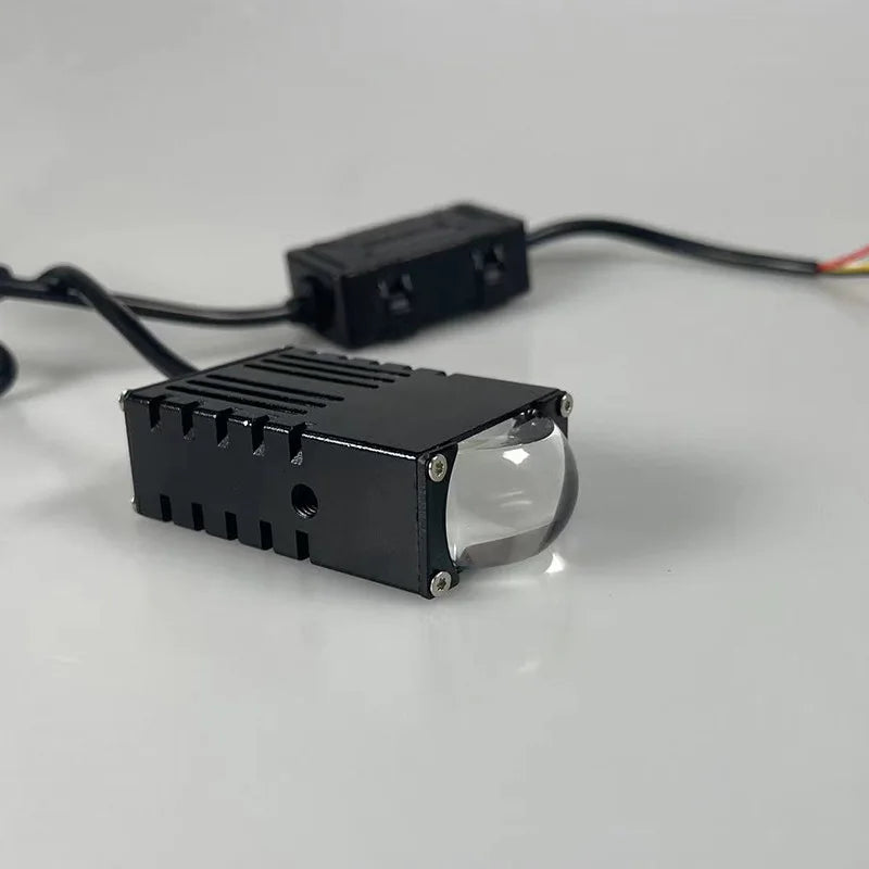 Dual Color LED Grille Light Car Motorcycle Waterproof Modified Auxiliary Spotlight Headlight