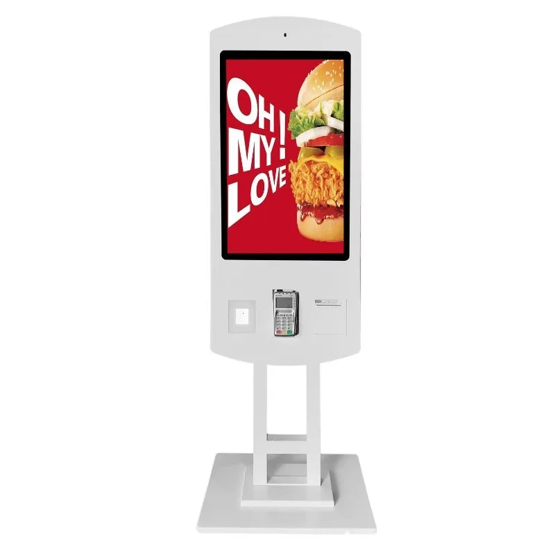 32" Smart Touch Screen Ordering Payment Kiosk Self Order Service Fast Food Kiosk with Printer & QR Scanner