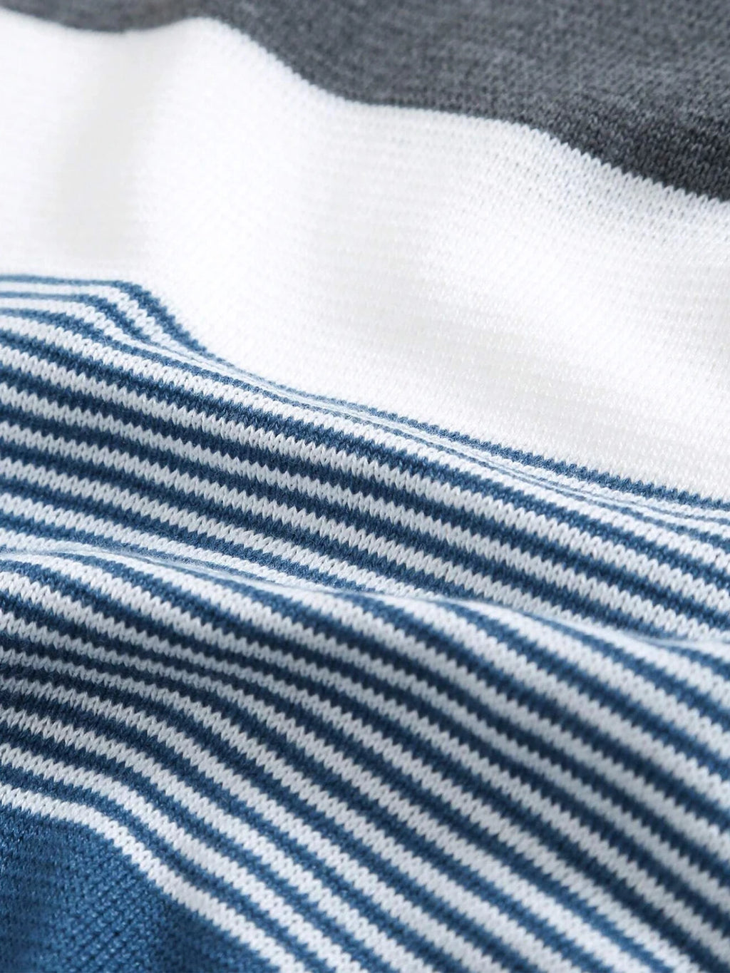 Men Spring Autumn Crew Neck Color Block Horizontal Striped Knit Sweater Long Sleeve Slim Casual Pullover Tops