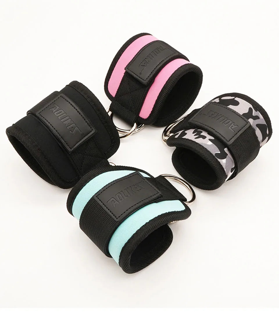 AOLIKES 1PCS Ankle Straps For Cable Machine Kickbacks, Glute Workouts, Lower Body Exercises - Adjustable Leg Straps with Padding