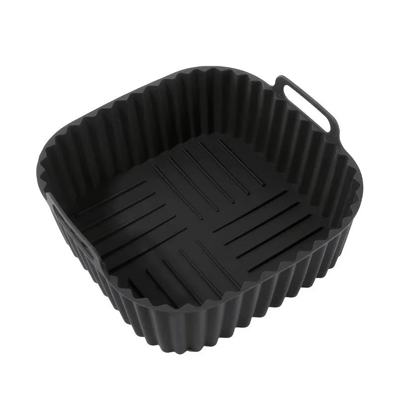 Non-Stick Air Fryer Silicone Liner Tray Reusable Baking Mat for Most Air Fryers Ovens Microwaves Baking Airfryer Accessories