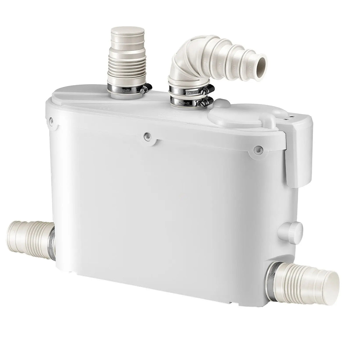 Macerator Pump, 500W, 29 GPM Flow, 26 ft/8 m Head, Macerator Sewerage Toilet Pump with 4 Water Inlets, Waste Water Disposal Upflush Machine for Kitchen, Basement, Shower, Sink, Laundry, Bathtub