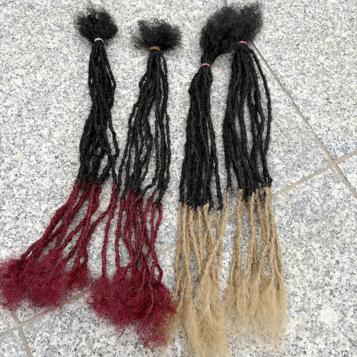 Colored 10inch 0.2cm Handmade Inter Loc Extension Human Hair Permanent Micro Locs Extensions Natural Looking Soft Sisterlocks