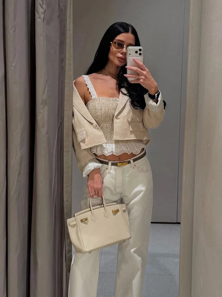 HH 2026 Women Splicing Texture Button Decoration Sleeveless Short Top+Casual Mid Waist Zipper Pants New Fashion 2 Piece Set