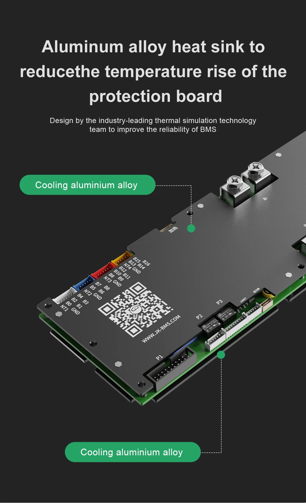 JIKONG V19 Smart BMS 8S-16S 200A Li-ion/ Lifepo4/ LTO Battery Household Energy Inverter BMS Active Balancer 2A JK-PB2A16S20P
